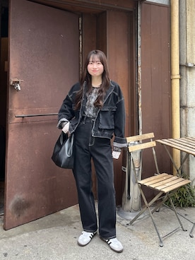 CAPRICIEUX LE'MAGEのデニムジャケットを使った人気ファッション