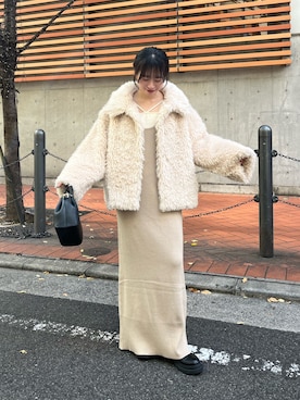 「CAPRICIEUX LE'MAGE（カプリシューレマージュ）のアイテム（その他アウター）」を使った、riho_lemageさん（レディース・155cm）の秋コーディネート