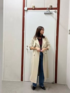 「アイテム（トレンチコート）」を使った、biigm8さん（レディース・161cm）の夏コーディネート