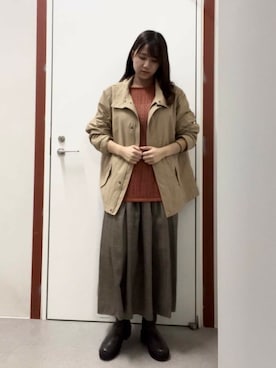 「アイテム（マウンテンパーカー）」を使った、biigm8さん（レディース・161cm）の秋コーディネート