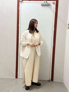 「アイテム（オールインワン・サロペット、グレー系）」を使った、biigm8さん（レディース・161cm）の夏コーディネート