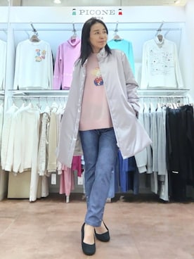 「ウエストゴム」｜BIKI JAPAN スタッフコーデさん（レディース・153cm）の秋コーディネート