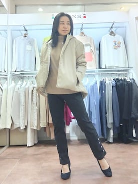 「アイテム（その他トップス）」を使った、BIKI JAPAN スタッフコーデさん（レディース・153cm）の秋コーディネート