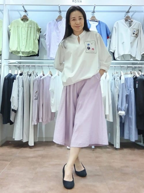七分袖冷感スキッパープルオーバー（Tシャツ/カットソー