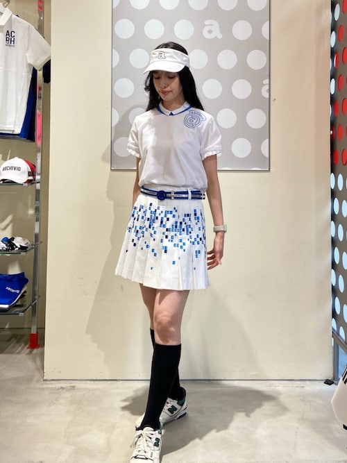 38 ARCHIVIO オレンジ　撥水スカート UV速乾パイル地スカート|アルチビオ-アウトレット- - ゴルフ