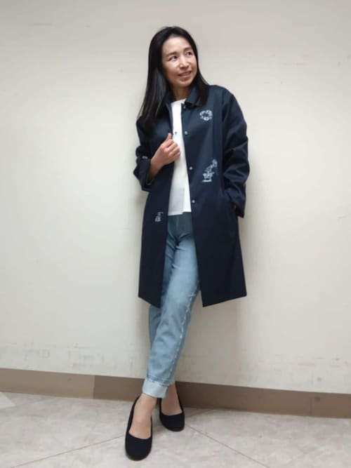 Picone ネイビー スプリングコート SHIPS Colors:ノーカラー スティッチ コート◇｜ SHIPS 公式サイト