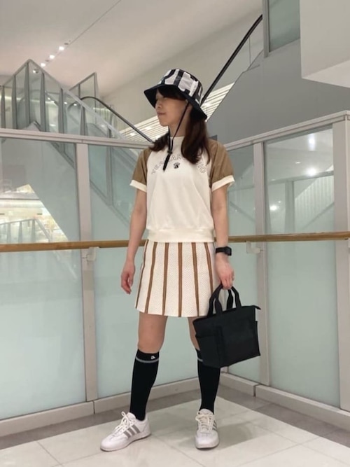 archiVIO ネイビー スカート セール】<LADIES>アイレットフレアスカート（スカート
