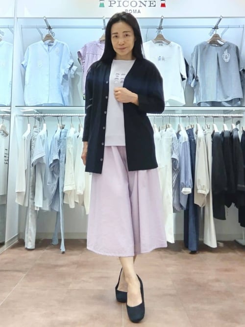 専用ピッコーネ　ワイドパンツ　レディース　42 ブラック OTONA ボトムス パンツ レディース ブラック 春夏 秋冬 無地