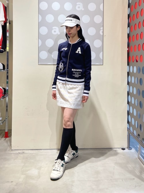 LADIES>刺繍ニットジップブルゾン（ブルゾン）｜archivio