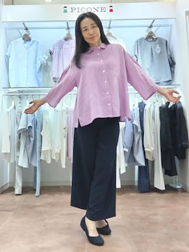 「透かし柄」｜BIKI JAPAN スタッフコーデさん（レディース・153cm）の夏コーディネート