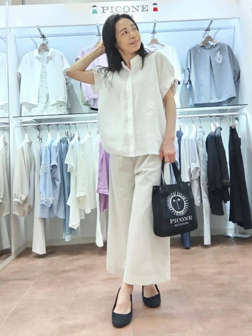 fig london petit blouse 刺繍　ブラウス　リネン fig London｜フィグロンドン（レディース）のシャツ/ブラウス