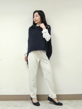 「ウエストゴム」｜BIKI JAPAN スタッフコーデさん（レディース・153cm）の秋コーディネート