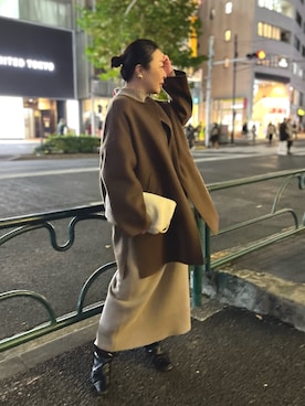 「NOLLEY'S」｜「アイテム（その他アウター）」を使った、nol futamiさん（レディース・157cm）の冬コーディネート