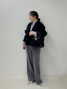 「アイテム（ピーコート）」を使った、nol futamiさん（レディース・157cm）の秋コーディネート