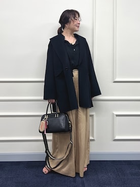 「NOLLEY’S Sophi（ノーリーズソフィ）のアイテム（その他アウター）」を使った、nol futamiさん（レディース・157cm）の秋コーディネート