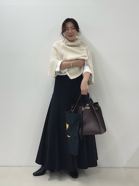 「アイテム（エコバッグ/サブバッグ）」を使った、nol futamiさん（レディース・157cm）の秋コーディネート