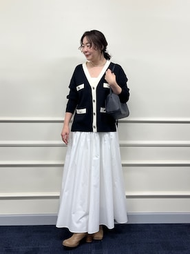 「NOLLEY’S（ノーリーズ）のアイテム（スカート）」を使った、nol futamiさん（レディース・157cm）の冬コーディネート