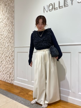 「Laraaji（ララージ）のアイテム（トップス）」を使った、nol futamiさん（レディース・157cm）の秋コーディネート