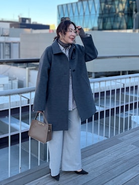 「NOLLEY’S（ノーリーズ）のアイテム（ショルダーバッグ）」を使った、nol futamiさん（レディース・157cm）の秋コーディネート