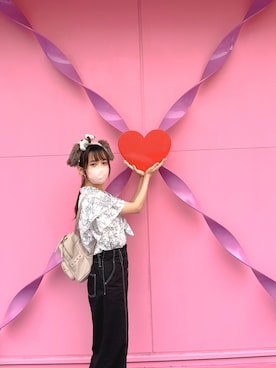 「NET（ネット）のアイテム（バッグ）」を使った、さくらこさん（レディース・166cm）の夏コーディネート