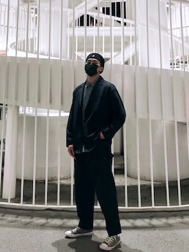 「CONVERSE（コンバース）のアイテム（その他シューズ）」を使った、TingEn🇹🇼さん（メンズ・178cm）の冬コーディネート
