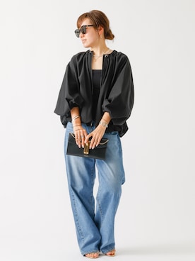 「アイテム（ブルゾン）」を使った、maimai DWLさん（骨格ナチュラル・レディース・158cm）の秋コーディネート