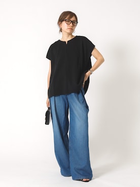 「DESIGNWORKS（デザインワークス）のアイテム」を使った、maimai DWLさん（レディース・158cm）の夏コーディネート