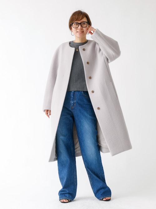 【美品】【超高級】PIACENZA ビキューナ　 ステンカラーコート　ダブル DESIGNWORKS ステンカラーコート コート ダブルビーバーコート