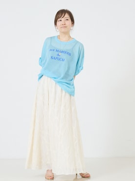 「DESIGNWORKS（デザインワークス）のアイテム」を使った、maimai DWLさん（レディース・158cm）の夏コーディネート