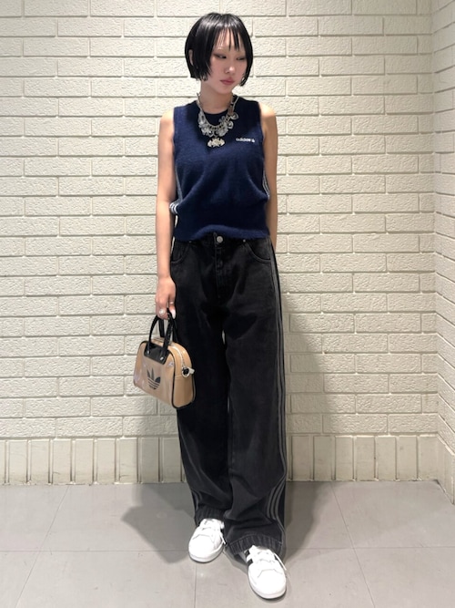 adidas ベスト ジレ フラッフィー ニットベスト / アディダス