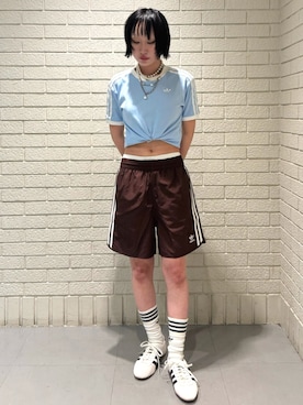 「アディダスオリジナルス」｜itsukiさん（レディース・156cm）の夏コーディネート