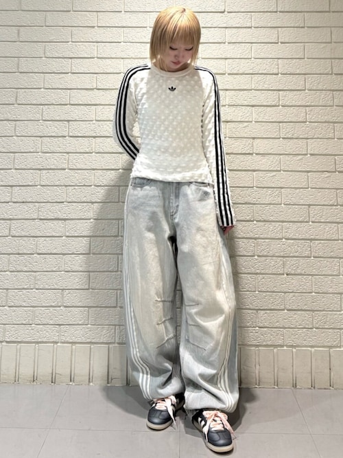 Adilenium シーズン 3 バナナフィット ウォッシュドデニムパンツ