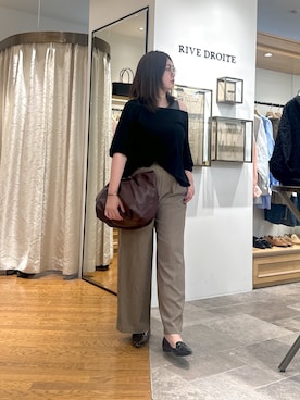 「RIVE DROITE（リヴドロワ）の【MONN.:. （モン）】LOOSE KNIT Tee（ニット/セーター）」を使った、rd_c.e.koさん（レディース・170cm）の夏コーディネート