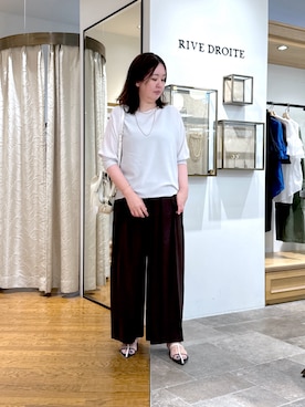 「アイテム（スラックス）」を使った、rd_c.e.koさん（レディース・170cm）の夏コーディネート