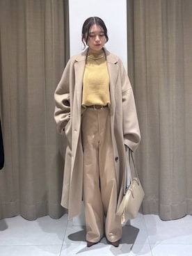 「アイテム（チノパンツ）」を使った、こまっちゃんさん（レディース・155cm）の秋コーディネート