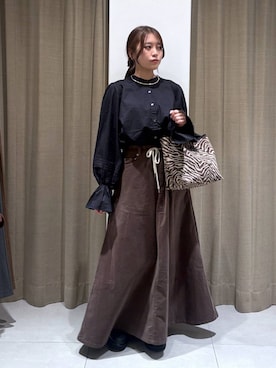 「アイテム（その他小物）」を使った、こまっちゃんさん（レディース・155cm）の秋コーディネート