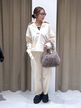 「アイテム（キャミソール、ブラック系）」を使った、こまっちゃんさん（レディース・155cm）の秋コーディネート