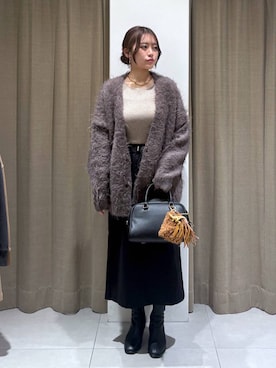 「アイテム（キーホルダー）」を使った、こまっちゃんさん（レディース・155cm）の秋コーディネート