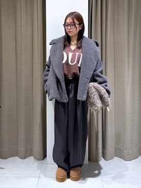 「アイテム（手袋）」を使った、こまっちゃんさん（レディース・155cm）の秋コーディネート