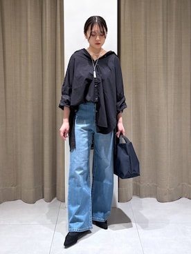 「アイテム（バッグ、ブルー系）」を使った、こまっちゃんさん（レディース・155cm）の夏コーディネート