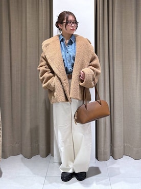 「アイテム（ピーコート）」を使った、こまっちゃんさん（レディース・155cm）の秋コーディネート