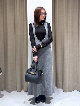 「アイテム（バングル/リストバンド）」を使った、こまっちゃんさん（レディース・155cm）の秋コーディネート