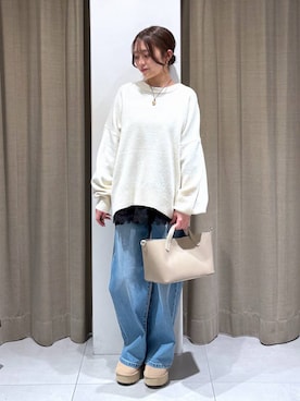 「アイテム（スリッポン）」を使った、こまっちゃんさん（レディース・155cm）の秋コーディネート