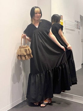 「LAKOLE（ラコレ）のアイテム（ワンピース）」を使った、ごつさん（レディース・157cm）の夏コーディネート