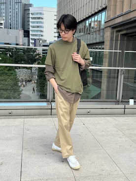 「アイテム（バックパック/リュック）」を使った、okumuraさん（メンズ・183cm）の夏コーディネート