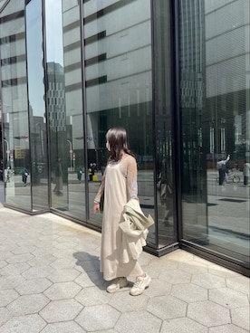 「mystic（ミスティック）のアイテム（その他アウター）」を使った、mo._538さん（レディース・164cm）の春コーディネート