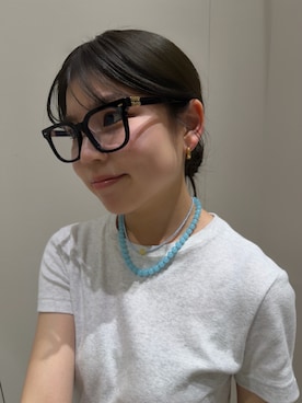 「NOLLEY’S（ノーリーズ）の【MAQWEL/マクウェル】ウォッシャブルCOTTON RIB 半袖Tシャツ（Tシャツ/カットソー、グレー系）」を使った、takahashiさん（レディース・162cm）の春コーディネート