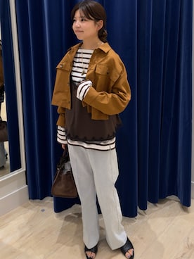 「アイテム（ブルゾン）」を使った、takahashiさん（レディース・161cm）の秋コーディネート