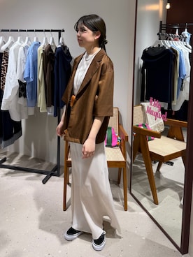 「NOLLEY’S（ノーリーズ）のアイテム（アクセサリー）」を使った、takahashiさん（レディース・162cm）の春コーディネート