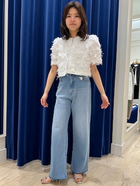 「ショート丈トップス」｜「アイテム（その他トップス）」を使った、takahashiさん（レディース・161cm）の春コーディネート